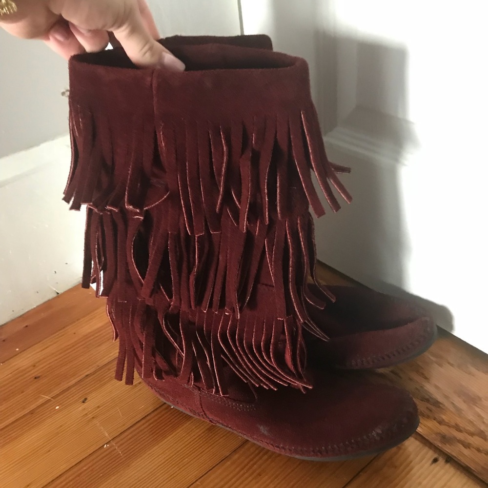 Minnetonka Fringe Boots